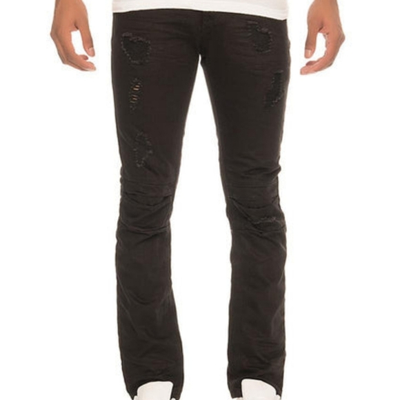 FBRK Mens Ripped Black Jeans 38W X 32L - Picture 10 of 10